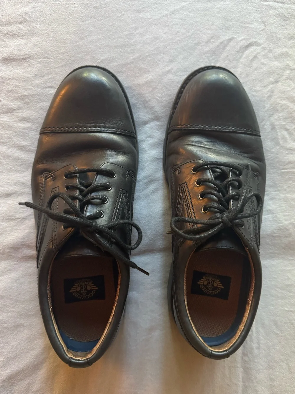 Dockers Classic Men's Black Leather Lace-Up Shoes